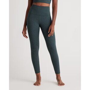 Quince Womens Small Ultra-Soft High-Rise Pocket Legging Heather Green